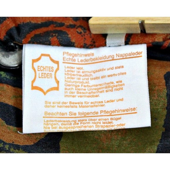 Vtg 80s ECHTES Leder Women's Leather Trench Coat Jacket Embroidered Detail Sz S - Picture 12 of 12